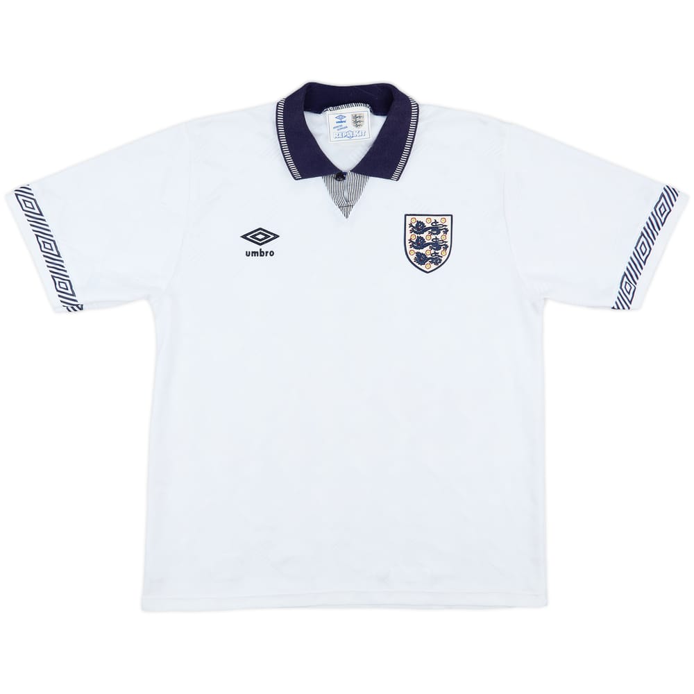 1990-92 England Home Shirt - 8/10 - (M)