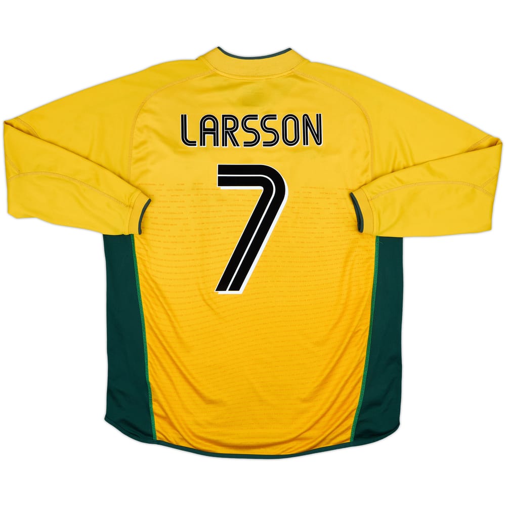 2002-03 Celtic Away L/S Shirt Larsson #7 - 7/10 - (XL)
