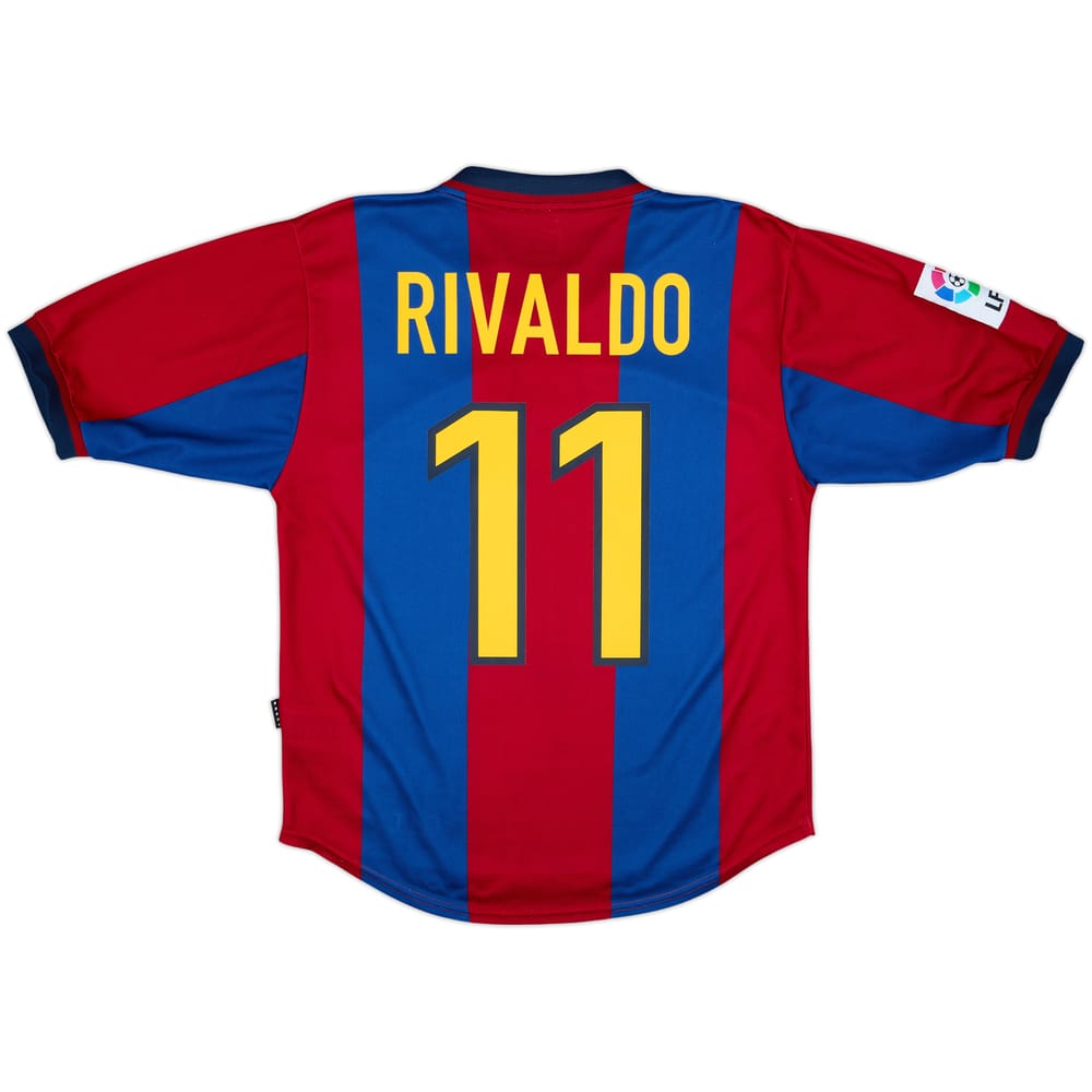 1998-00 Barcelona Home Shirt Rivaldo #11 - 9/10 - (S)