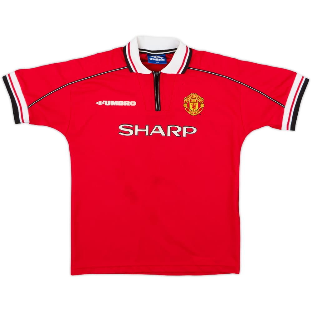 1998-00 Manchester United Home Shirt - 7/10 - (L.Boys)