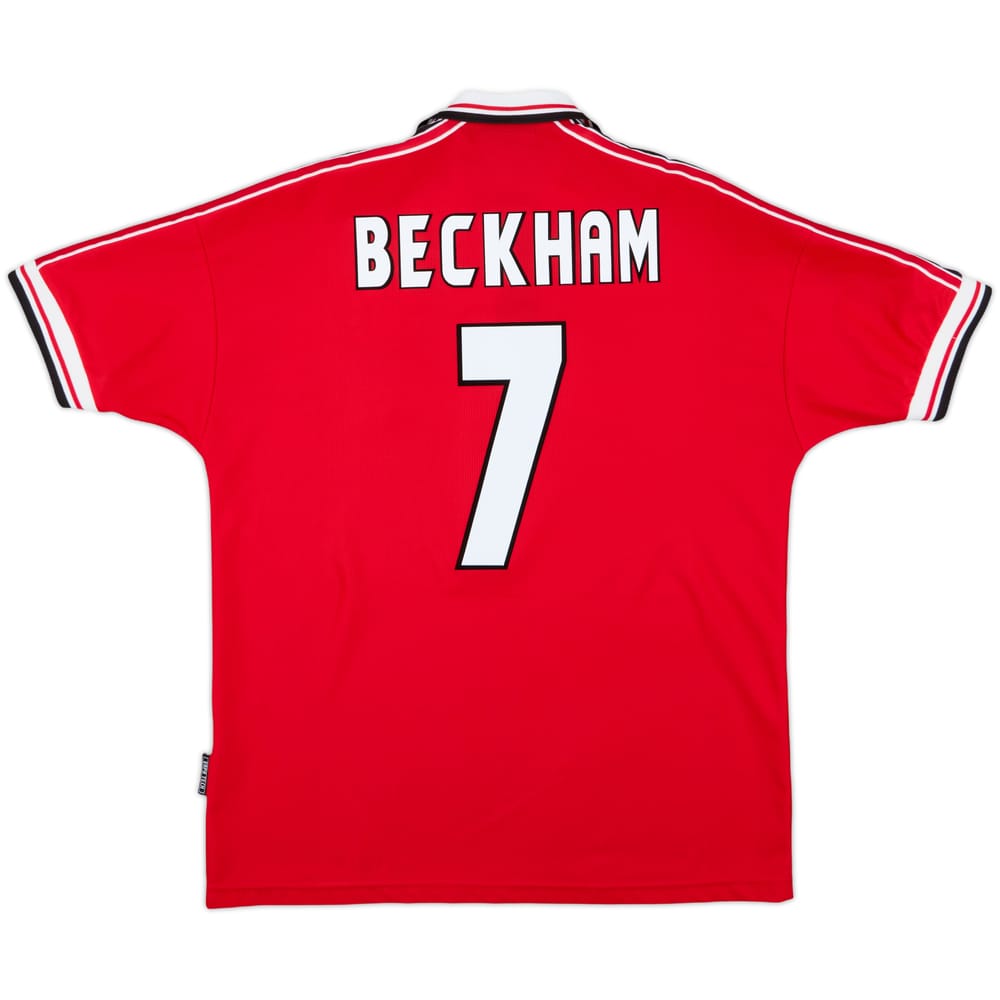 1998-00 Manchester United Home Shirt Beckham #7 - 8/10 - (XL)