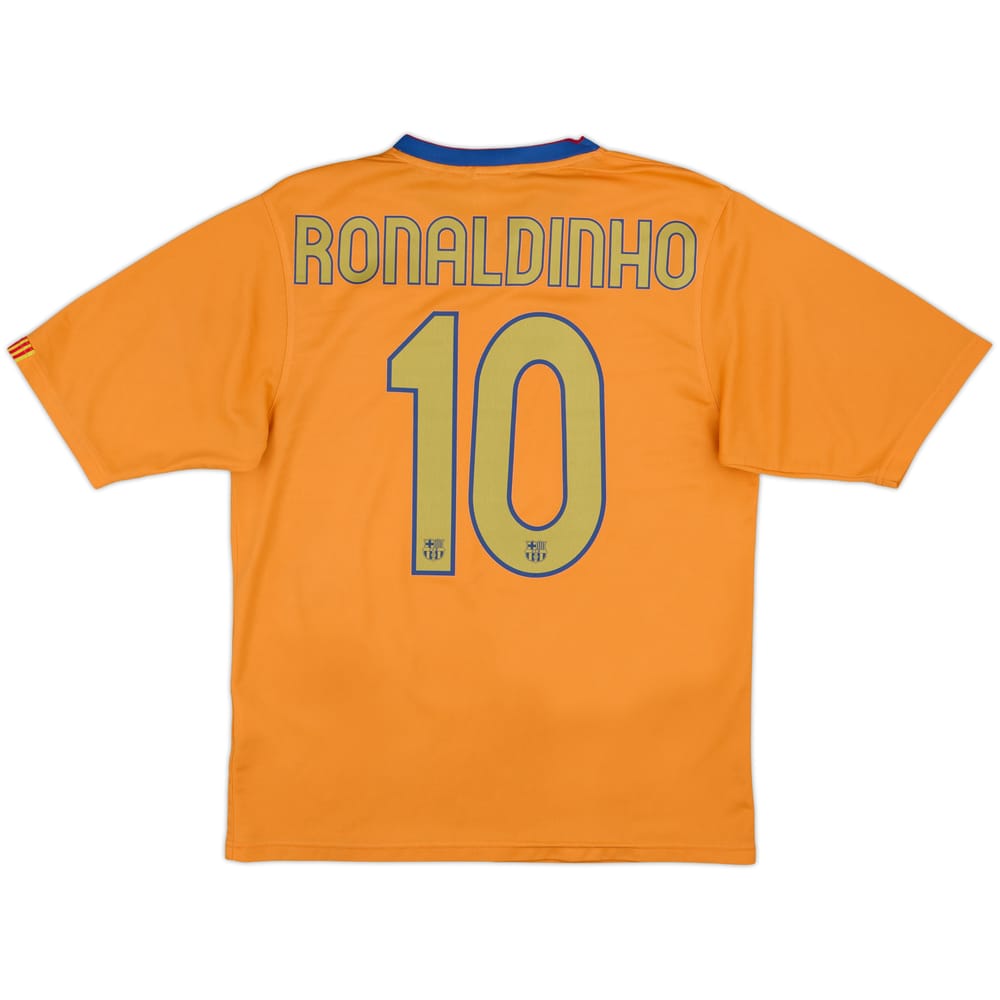2006-08 Barcelona Basic Away Shirt Ronaldinho #10 - 9/10 - (M)