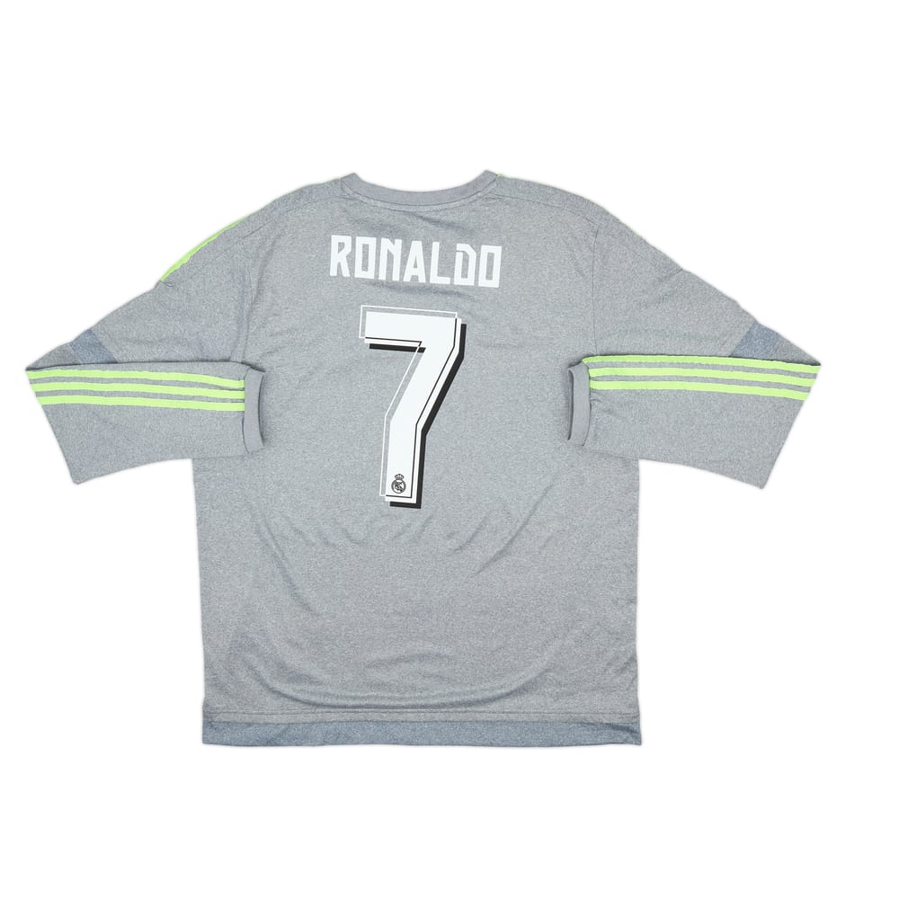 Camiseta de visitante de Manga Larga del Real Madrid 2015-16 Ronaldo #7 - 8/10 - (XL)