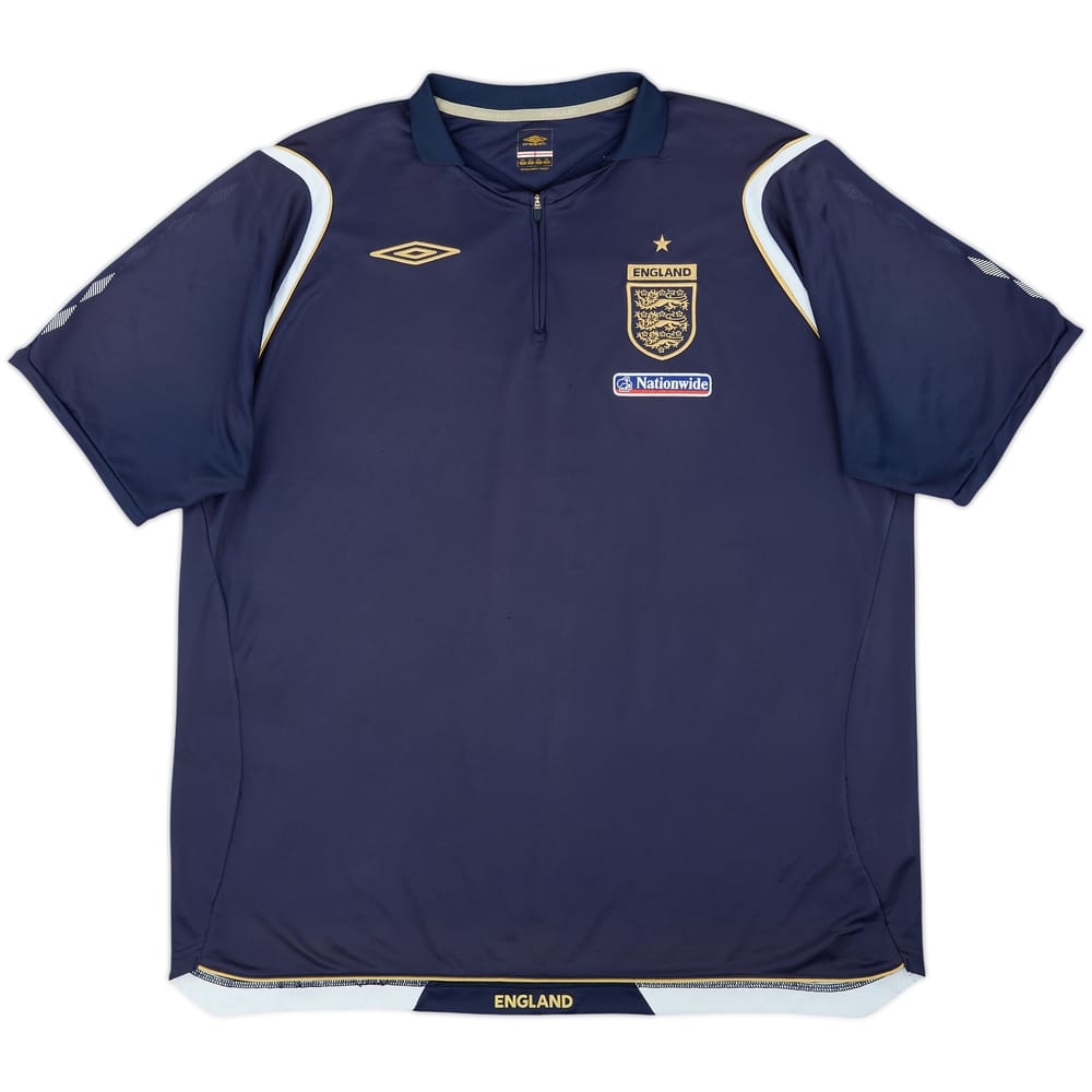 2004-06 England Umbro 1/4 Zip Polo Shirt - 8/10 - (XXL)