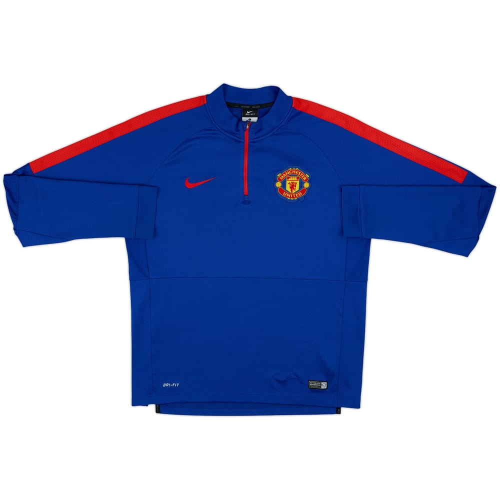2014-15 Manchester United Nike 1/4 Zip Training Top - 7/10 - (L)