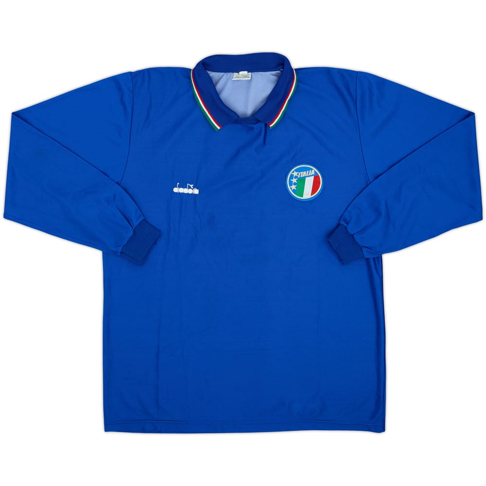 1986-91 Italy Home L/S Shirt - 8/10 - (L)