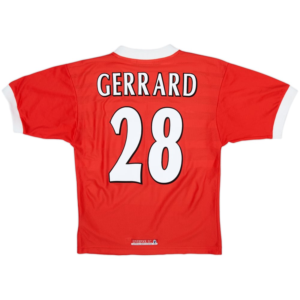 1998-00 Liverpool Home Shirt Gerrard #28 - 6/10 - (S)