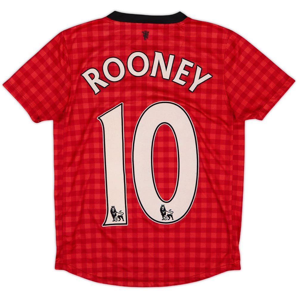2012-13 Manchester United Home Shirt Rooney #10 - 6/10 - (S.Boys)