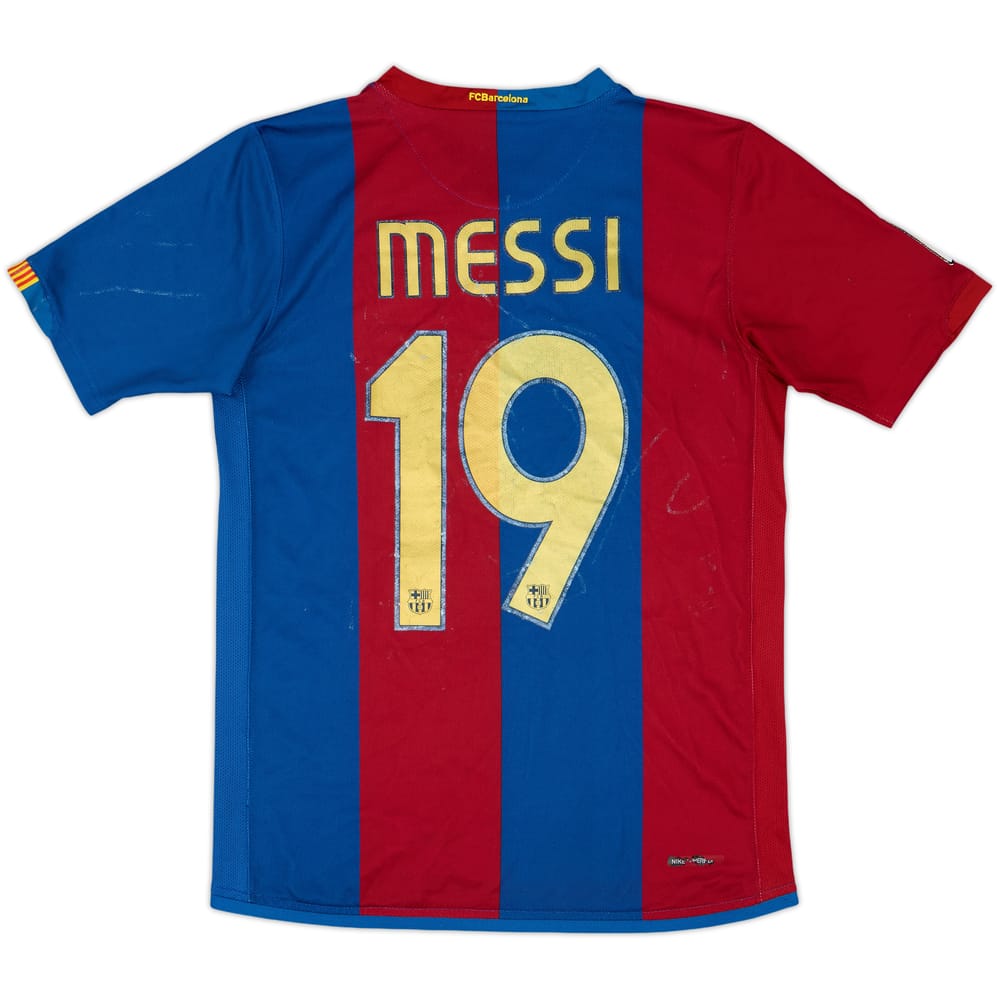 2006-07 Barcelona Home Shirt Messi #19 - 5/10 - (XL.Boys)