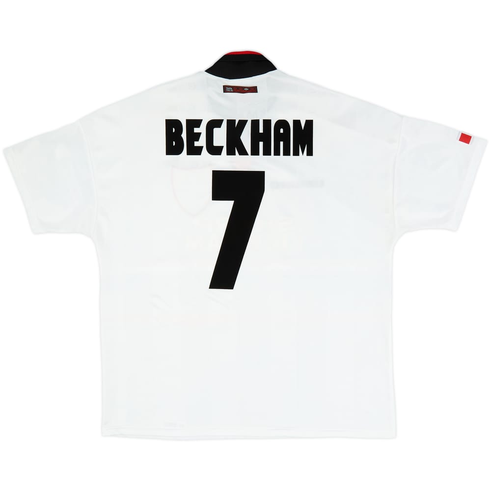1997-99 Manchester United Away Shirt Beckham #7 - 8/10 - (XXL)