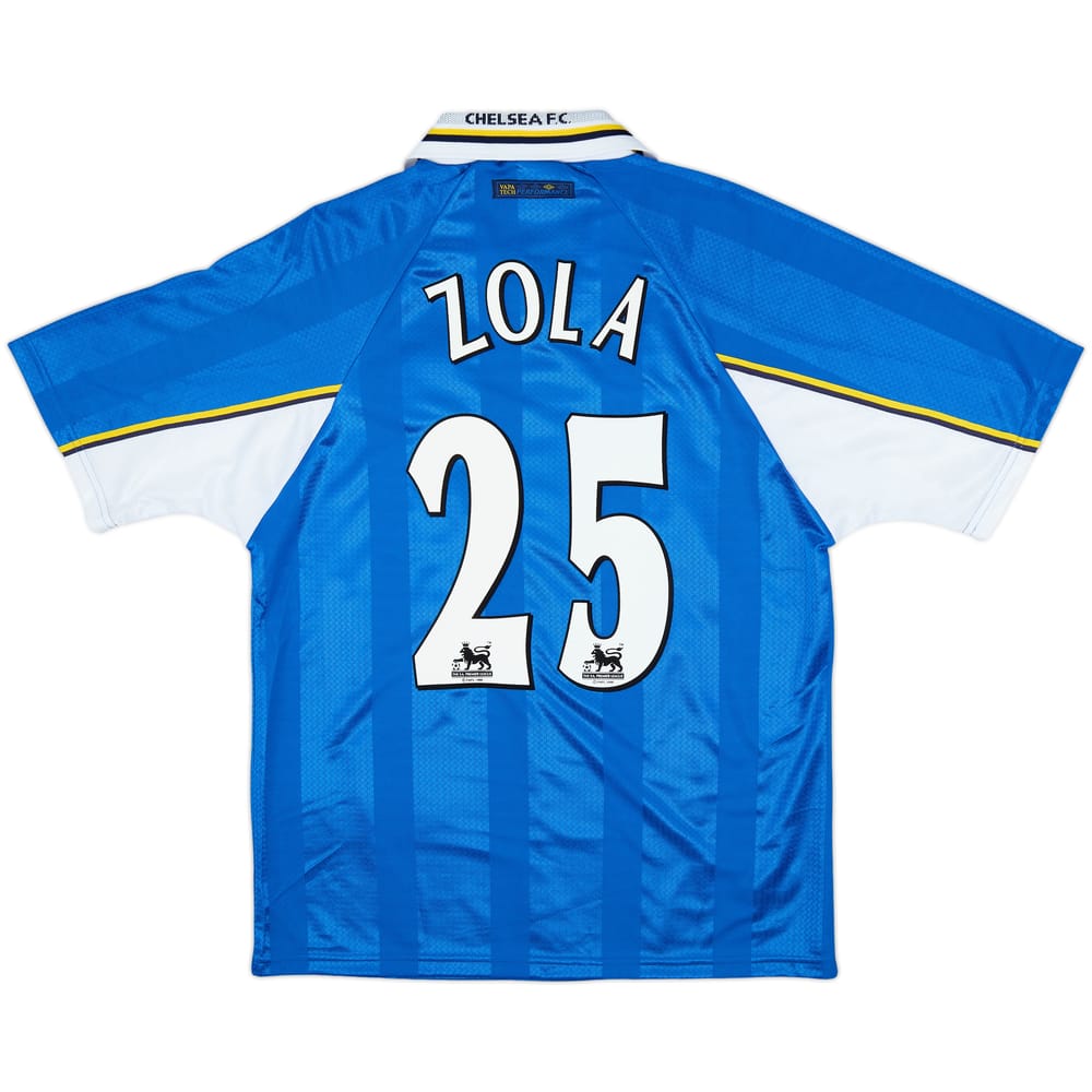 1997-99 Chelsea Home Shirt Zola #25 - 8/10 - (L)