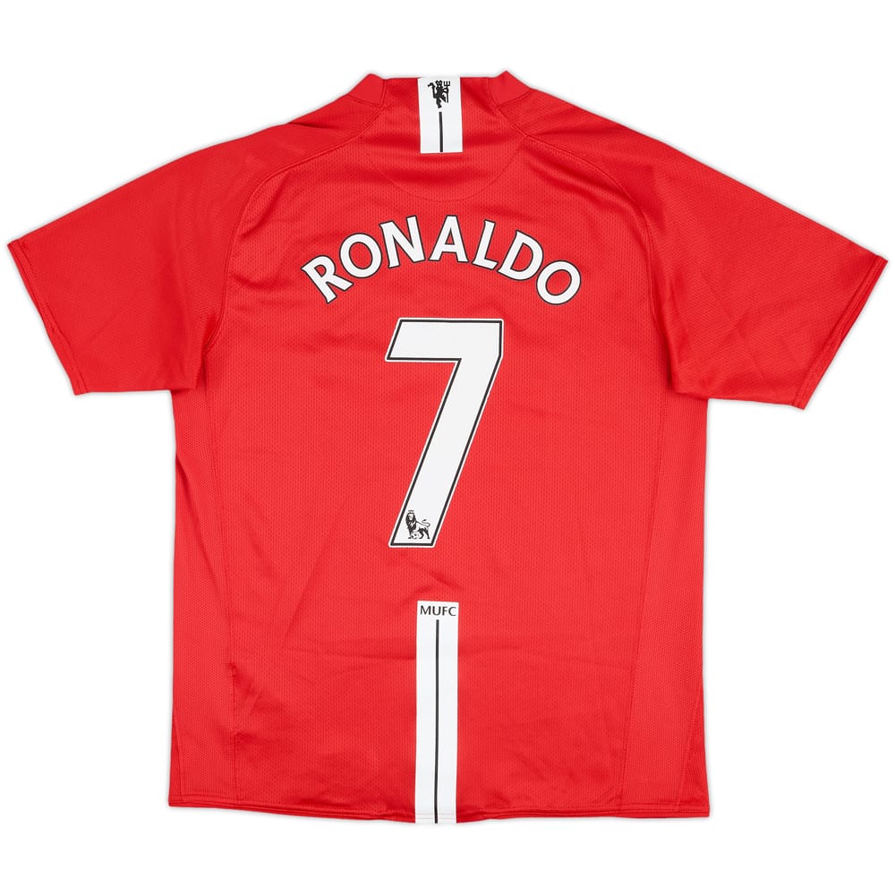 2007-09 Manchester United Home Shirt Ronaldo #7 - 8/10 - (M)