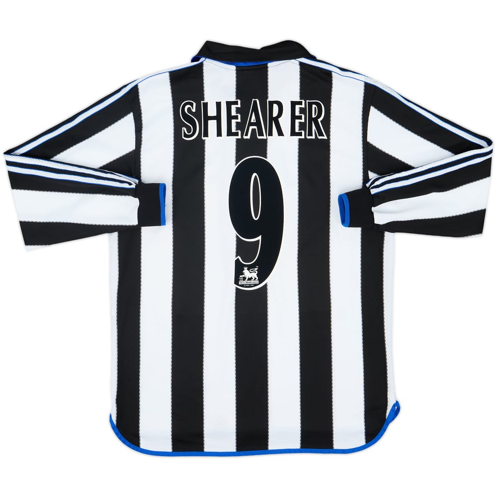 2000-01 Newcastle Home L/S Shirt Shearer #9 - 8/10 - (L)