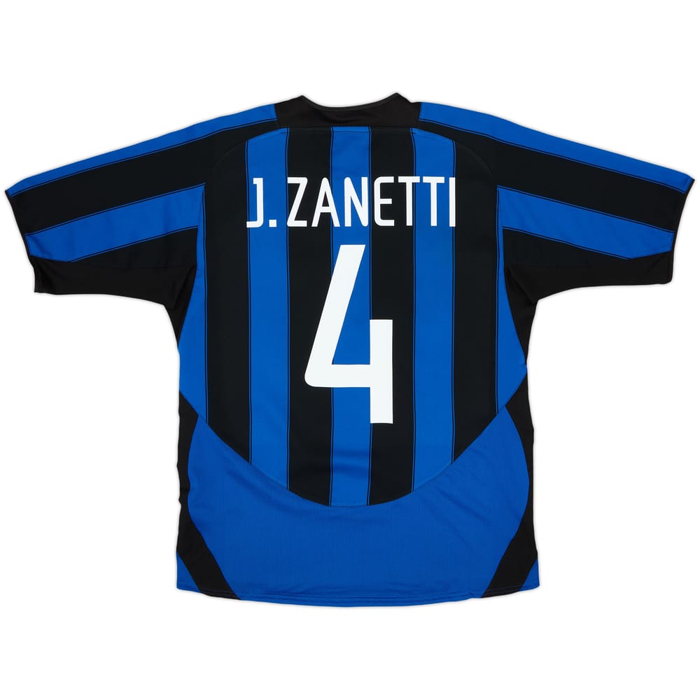 2003-04 Inter Milan Home Shirt J.Zanetti #4 - 6/10 - (M)