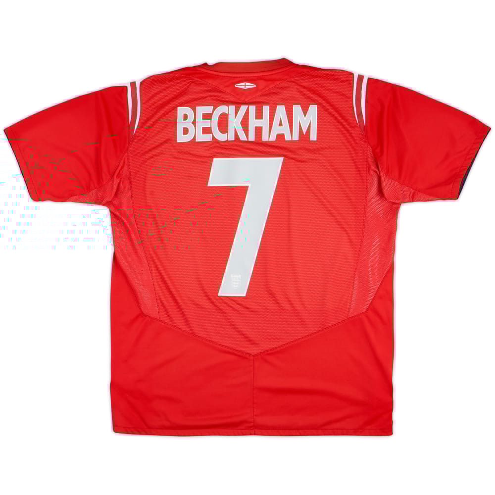 2004-06 England Away Shirt Beckham #7 - 5/10 - (L)