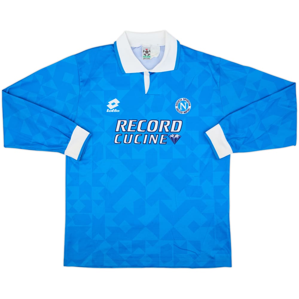 1994-96 Napoli Home L/S Shirt - 5/10 - (L)