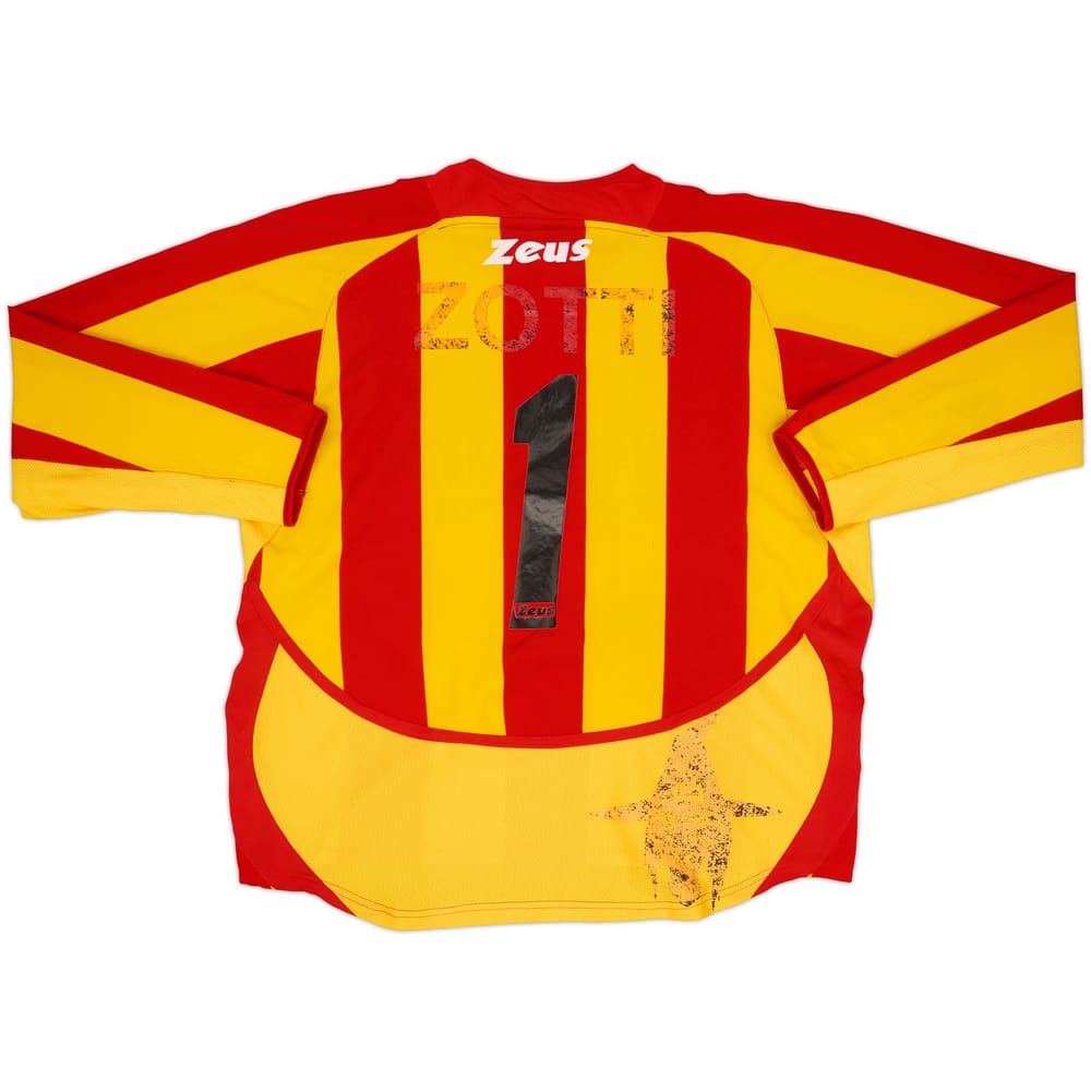 Camiseta de local del Benevento 2004-05 L/S Zotti #1 - 4/10 - (XL)