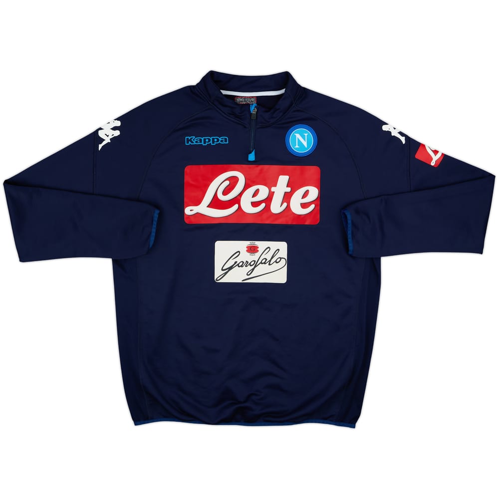 2017-18 Napoli Kappa 1/4 Zip Training Top - 8/10 - (3XL)