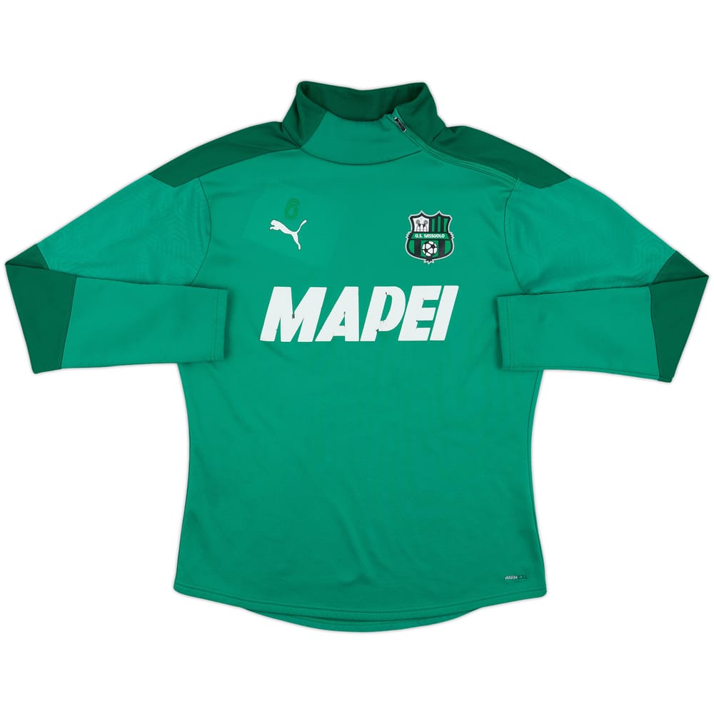 2020-21 Sassuolo Player Issue Puma 1/4 Zip Drill Top #6 - 5/10 - (L)
