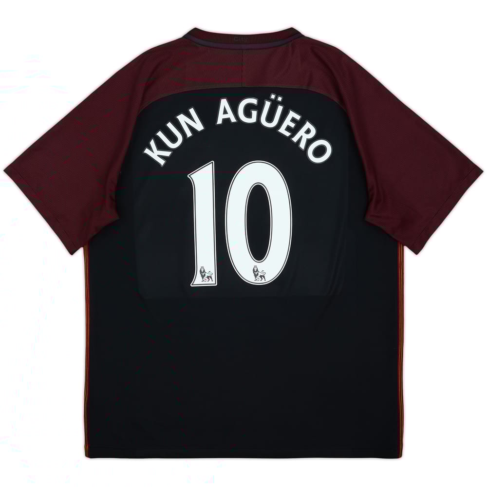2016-17 Manchester City Away Shirt Kun Aguero #10 - 8/10 - (XL)