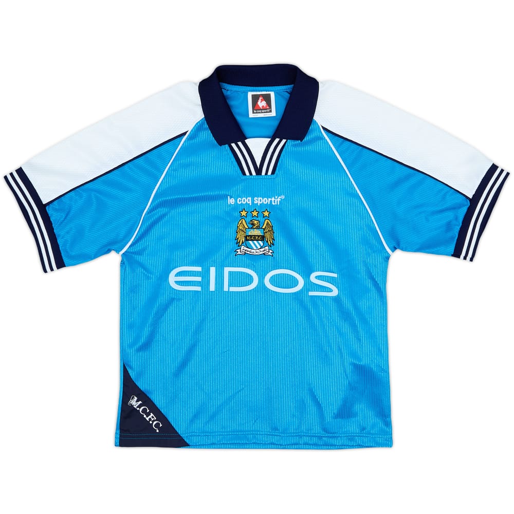 1999-01 Manchester City Home Shirt - 8/10 - (S.Boys)