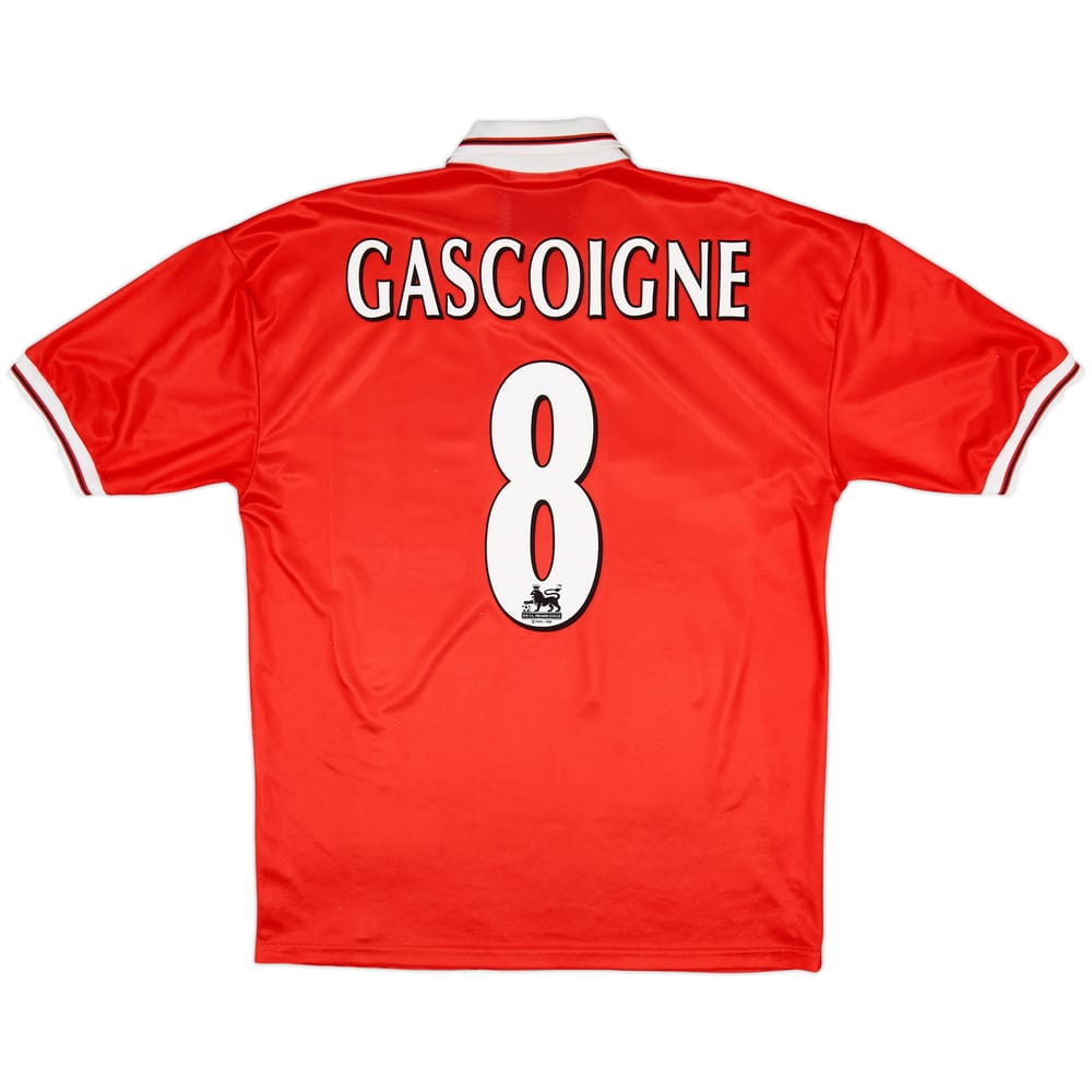 1998-99 Middlesbrough Home Shirt Gascoigne #8 - 8/10 - (L)