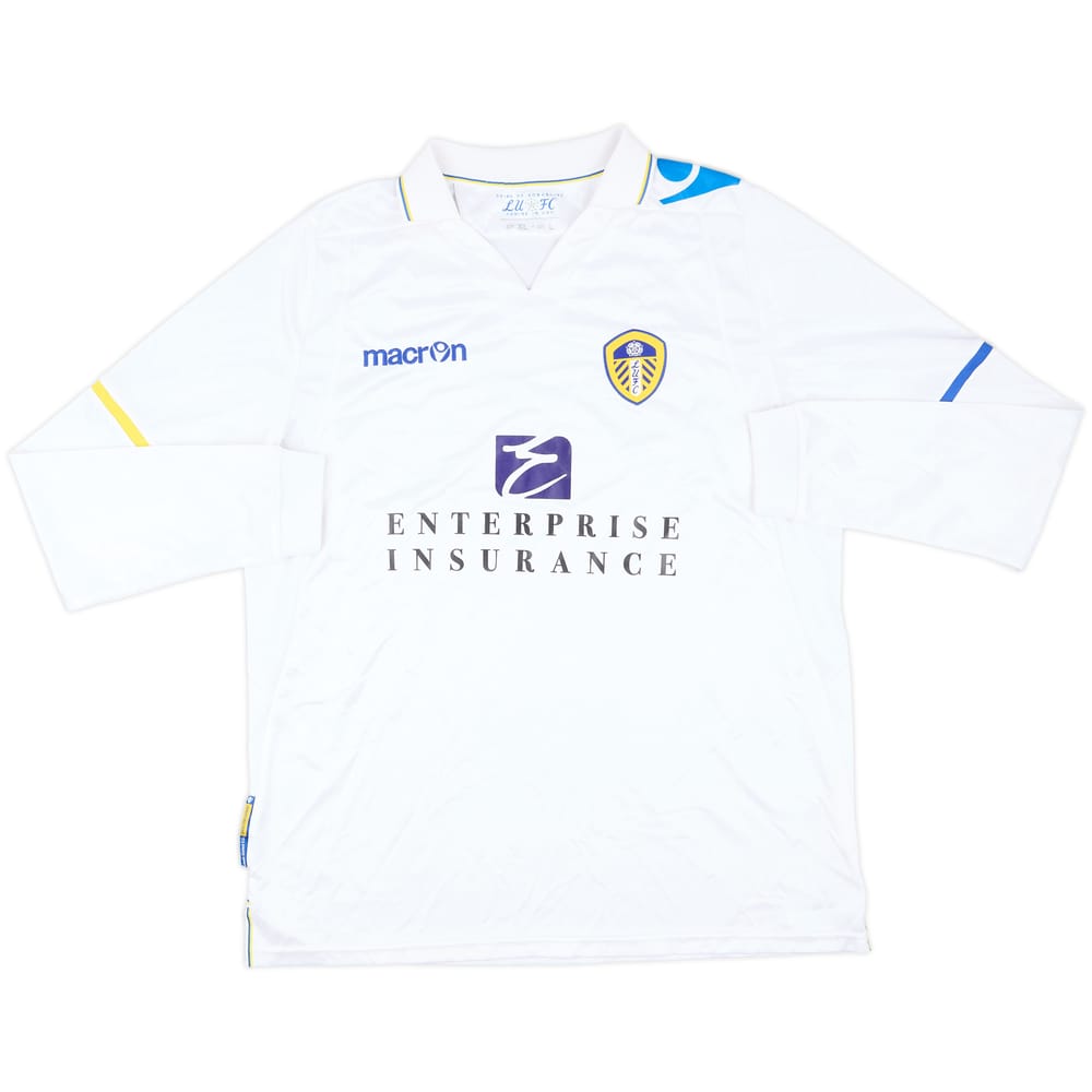 2011-12 Leeds United Home L/S Shirt - 8/10 - (L)