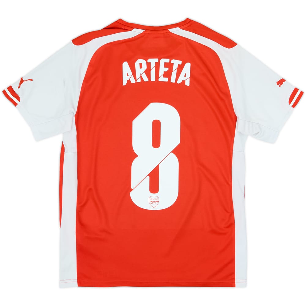 2014-15 Arsenal Home Shirt Arteta #8 - 6/10 - (S)