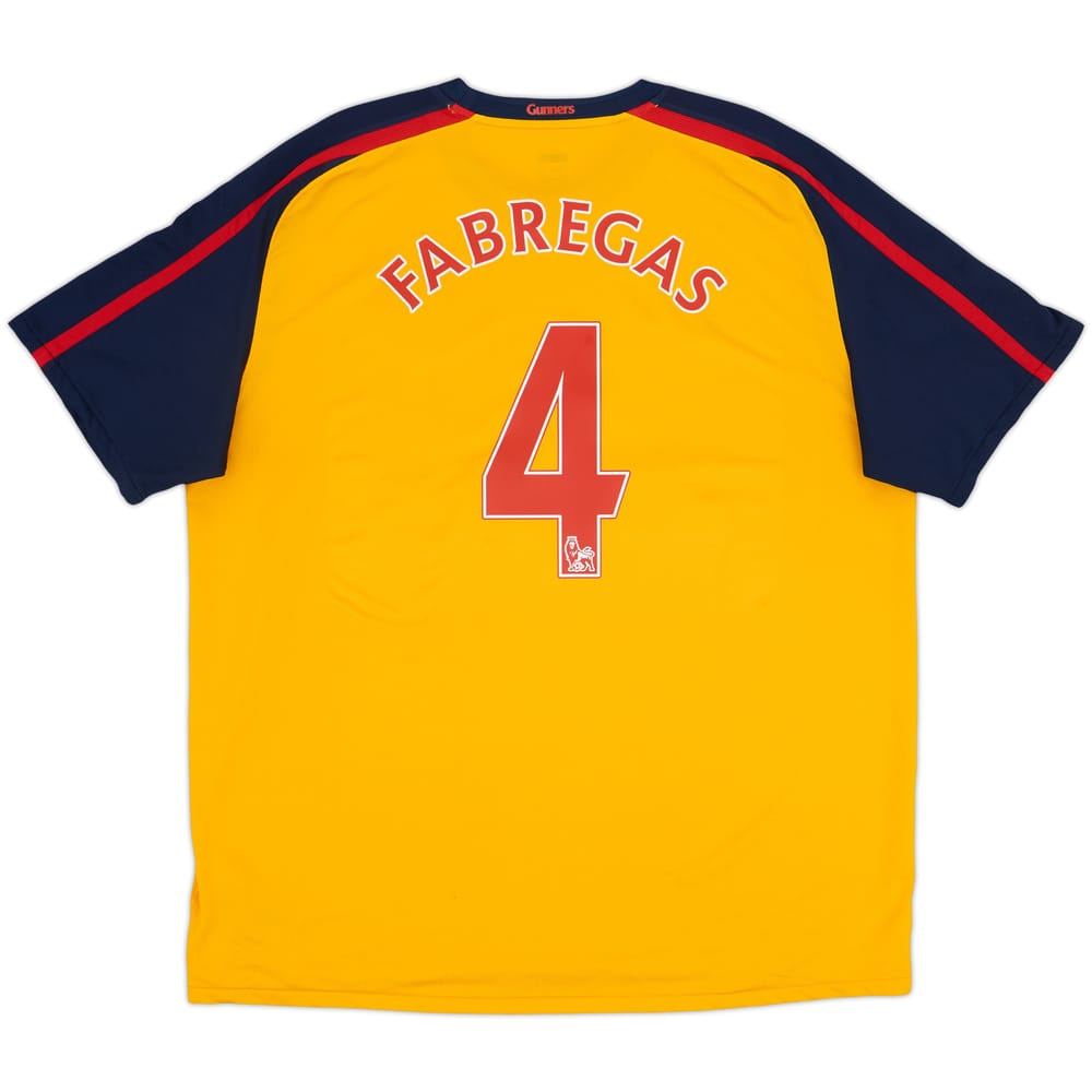 2008-09 Arsenal Away Shirt Fabregas #4 - 7/10 - (XXL)