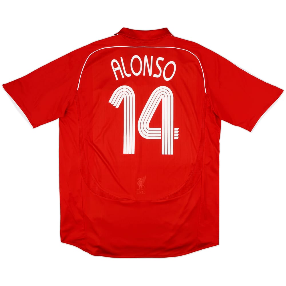 2006-08 Liverpool Home Shirt Alonso #14 - 6/10 - (XL)
