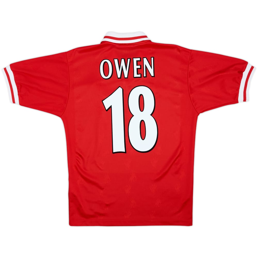 1996-98 Liverpool Home Shirt Owen #18 - 8/10 - (S)