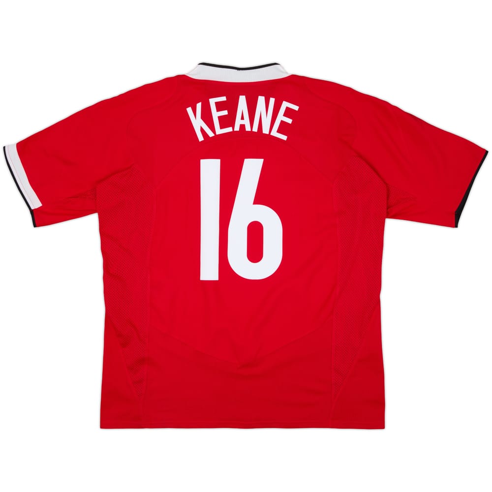 2004-06 Manchester United Home Shirt Keane #16 - 9/10 - (XL)