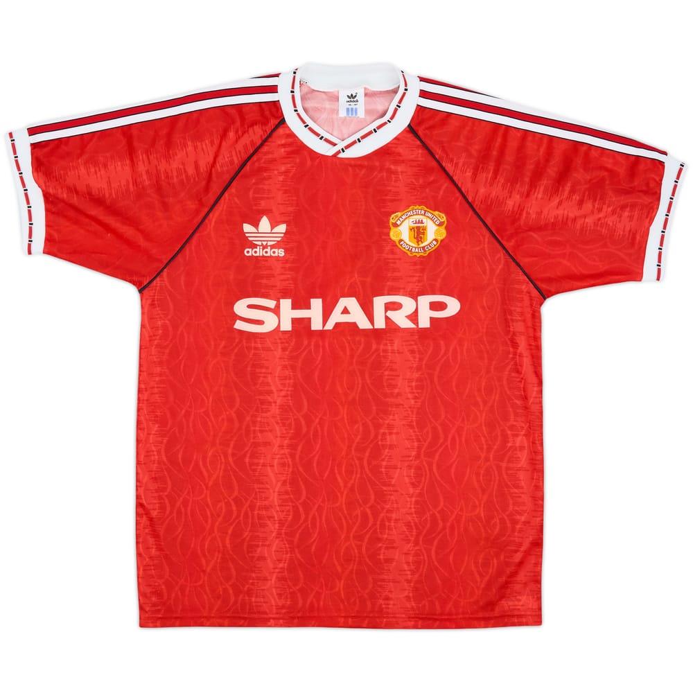 1990-92 Manchester United Home Shirt - 9/10 - (M)