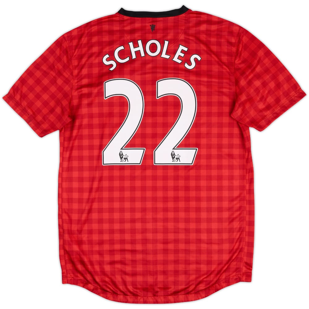 2012-13 Manchester United Home Shirt Scholes #22 - 7/10 - (M)