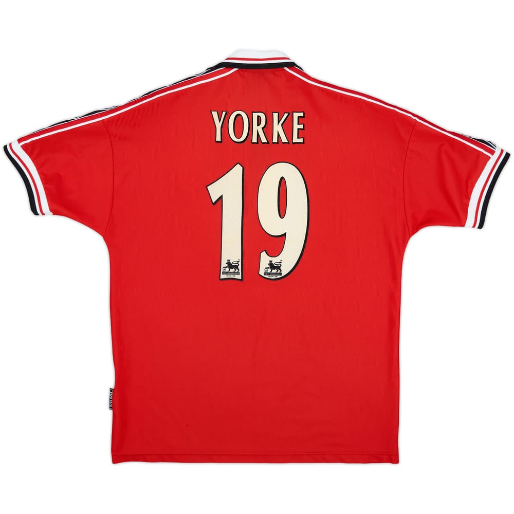 1998-00 Manchester United Home Shirt Yorke #19 - 8/10 - (L)