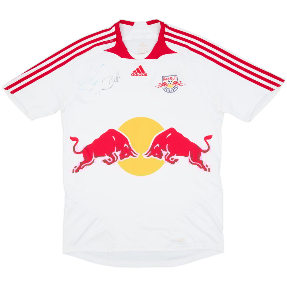2007-08 Red Bull Salzburg Signed Home Shirt - 6/10 - (M)