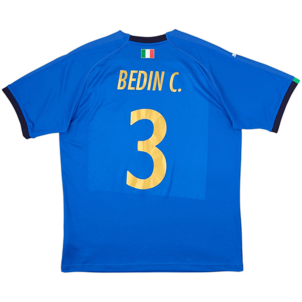 2018-19 Italy Home Shirt Bedin C. #3 - 8/10 - (L)