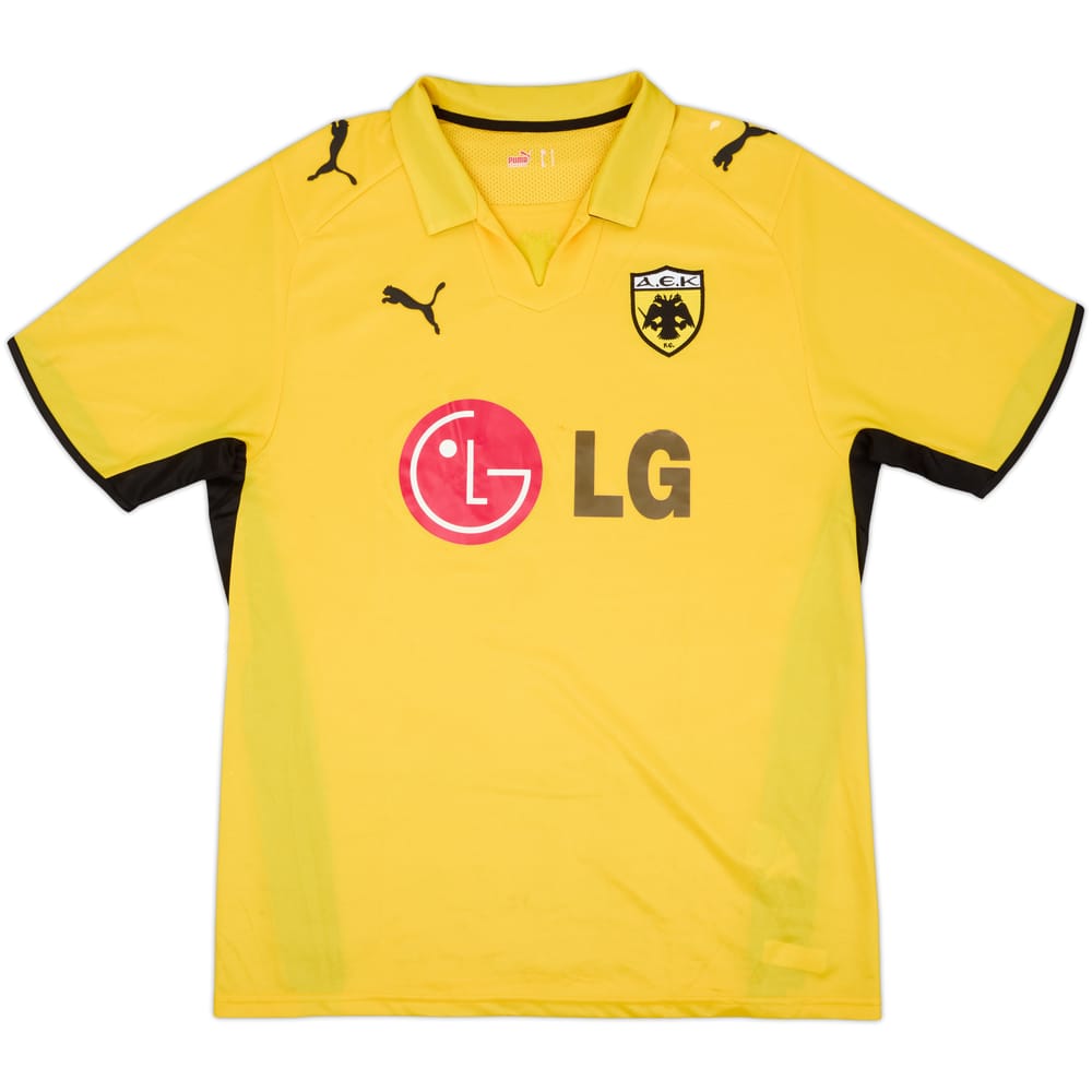 2008-09 AEK Athens Home Shirt - 8/10 - (L)