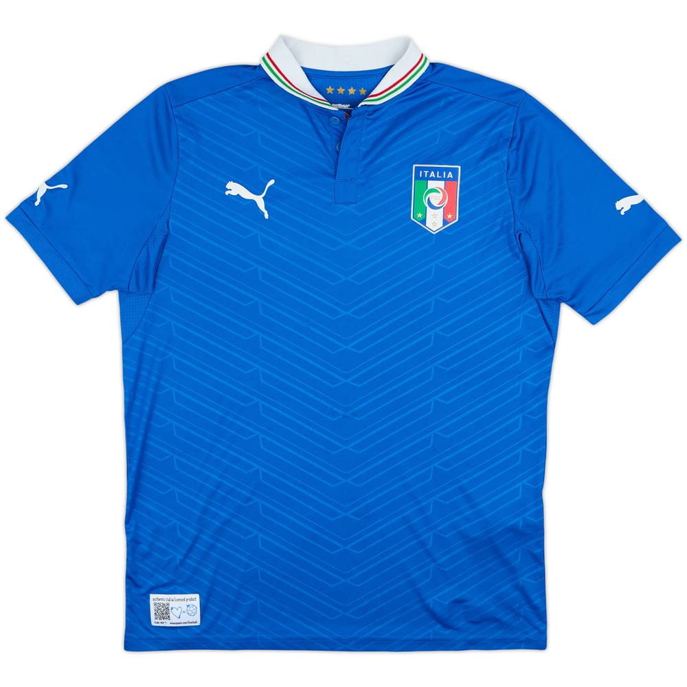 2012-13 Italy Home Shirt - 8/10 - (XL.Boys)