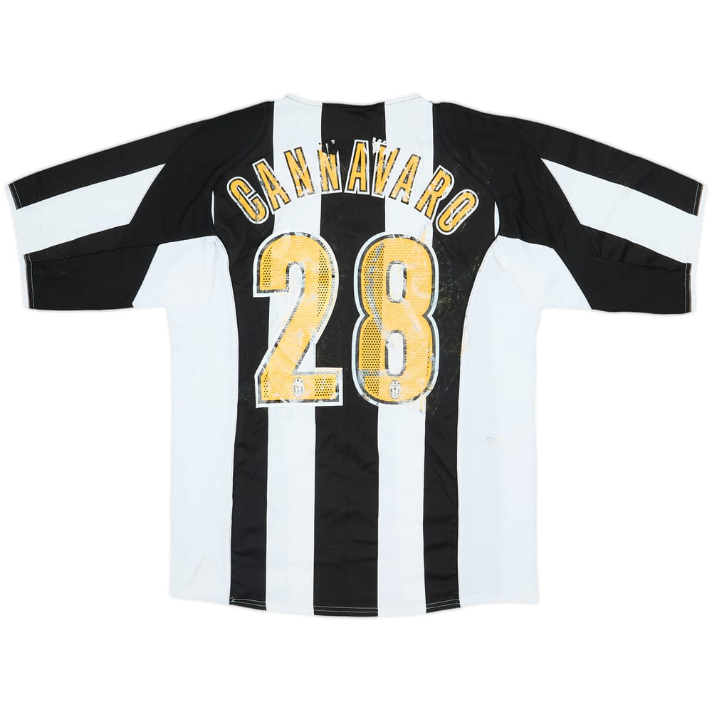 2004-05 Juventus Home Shirt Cannavaro #28 - 3/10 - (M)