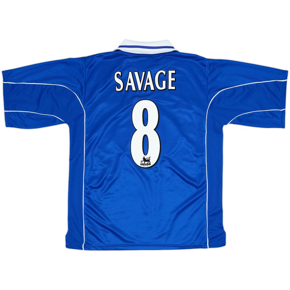 2001-02 Leicester Home Shirt Savage #8 - 9/10 - (L)