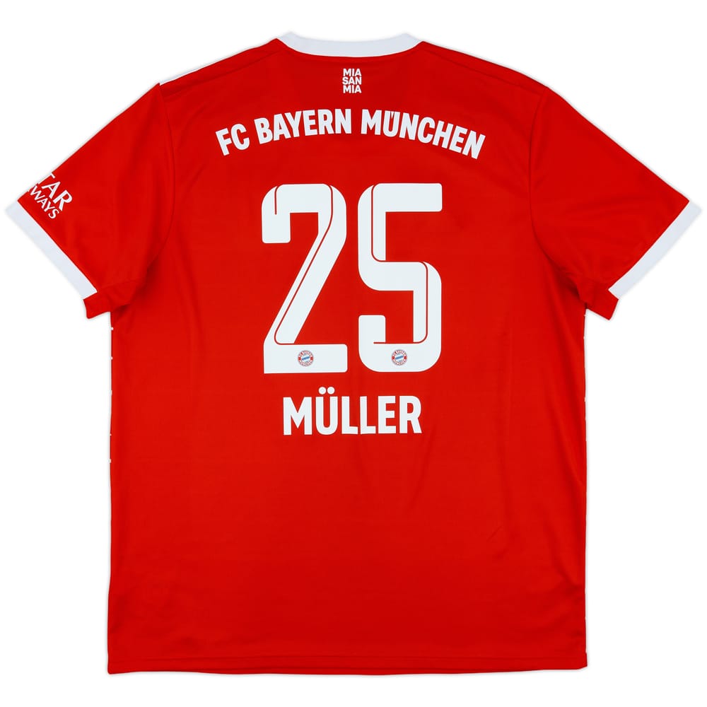 2022-23 Bayern Munich Home Shirt Muller #25 - 8/10 - (XL)