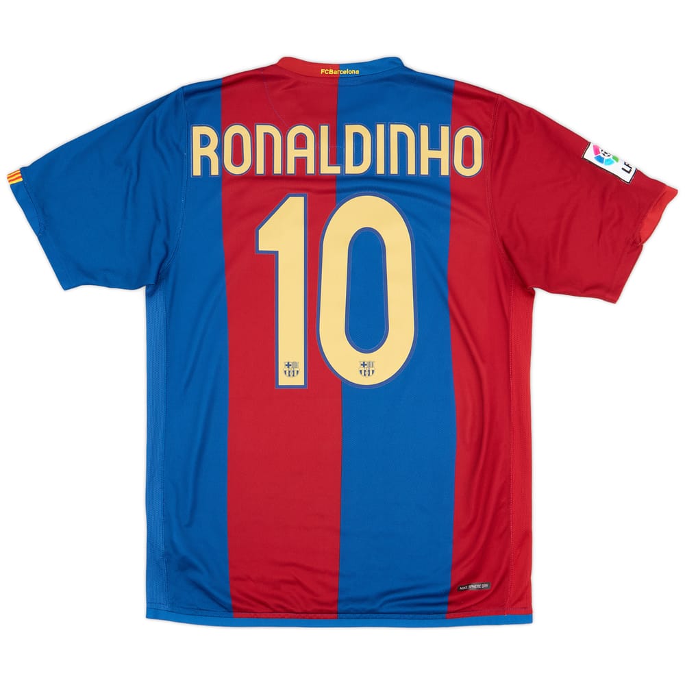 2006-07 Barcelona Home Shirt Ronaldinho #10 - 9/10 - (M)