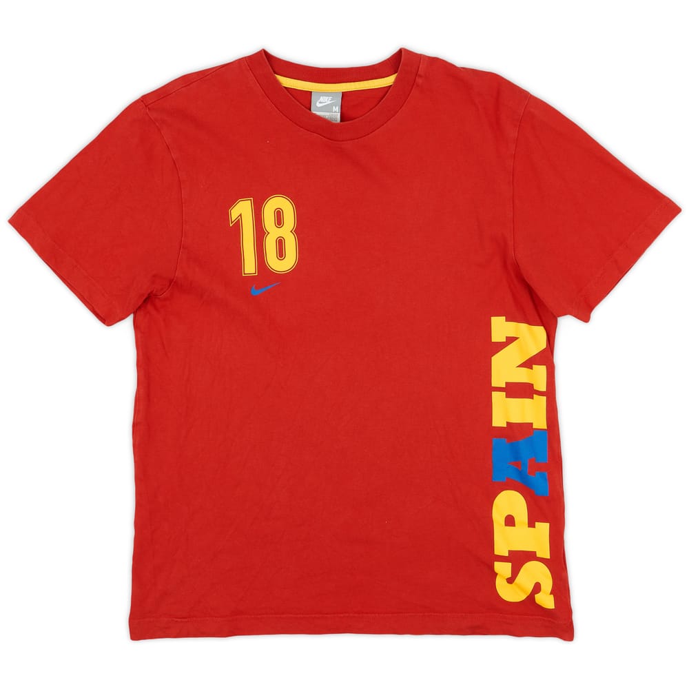 2007-08 Spain Nike Cesc Fabregas #18 Graphic Tee - 5/10 - (M)