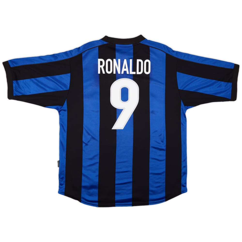 1999-00 Inter Milan Home Shirt Ronaldo #9 - 8/10 - (XL)