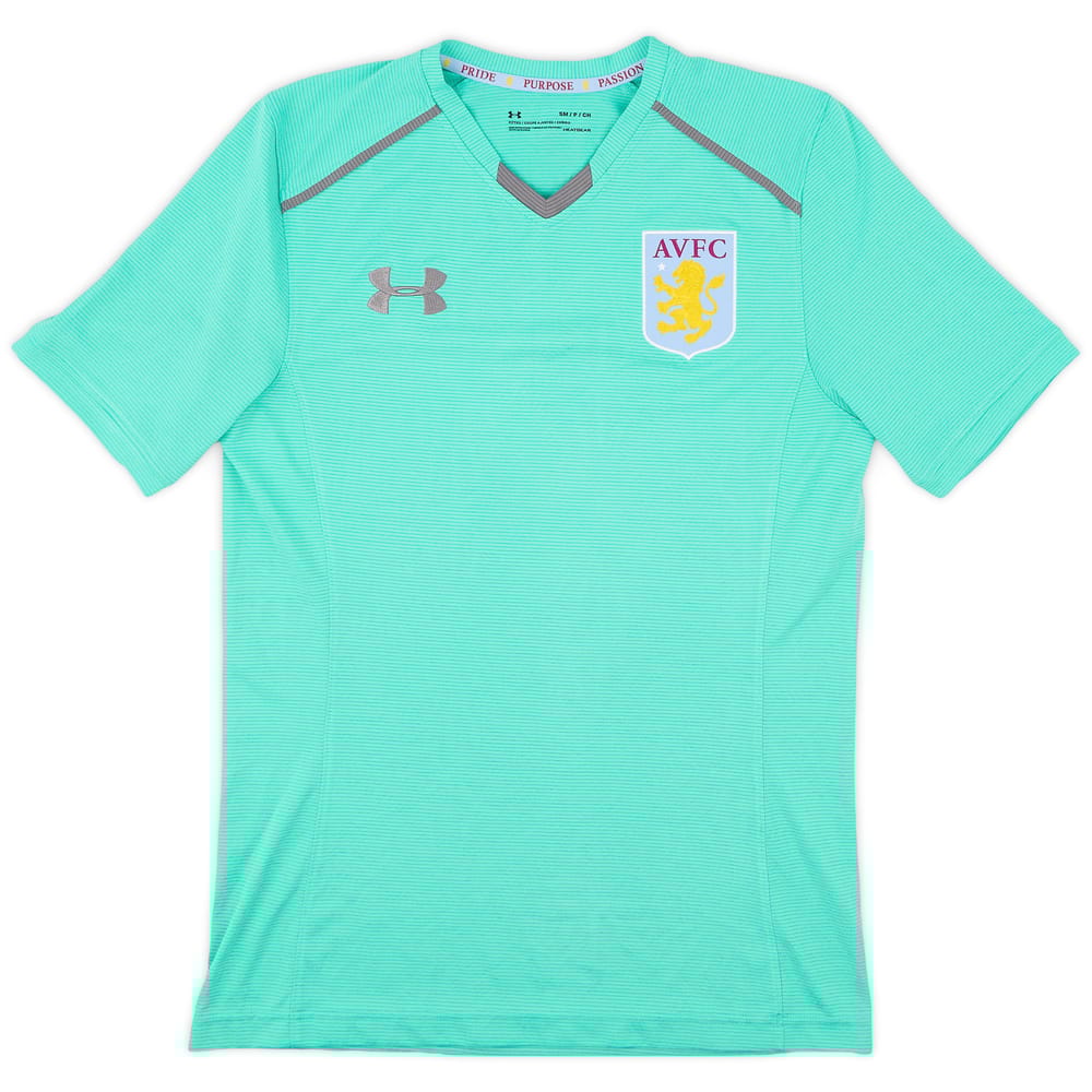 2017-18 Aston Villa Under Armour Training Shirt - 9/10 - (S)