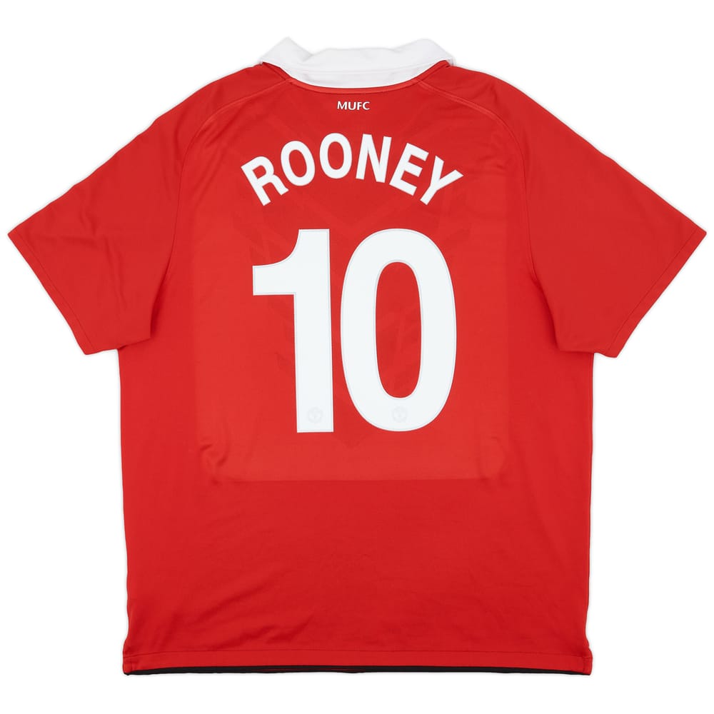 2010-11 Manchester United Home Shirt Rooney #10 - 6/10 - (XL)