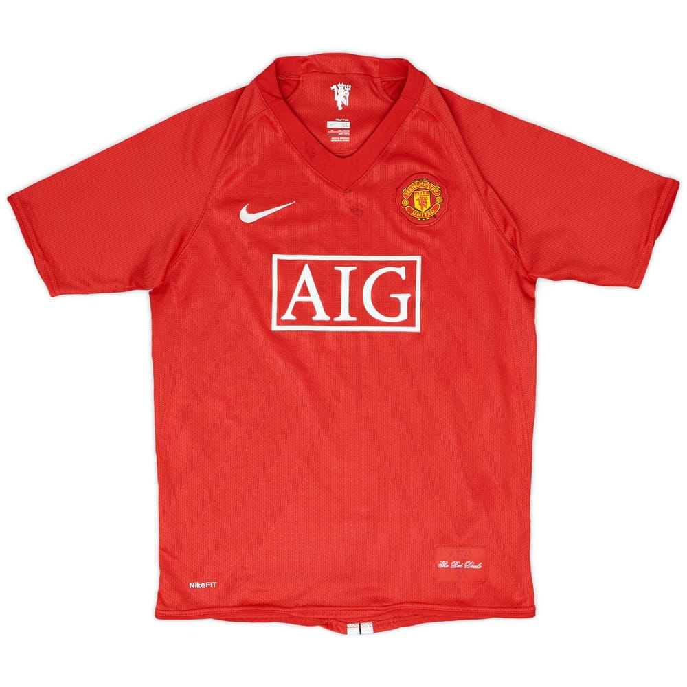 2007-09 Manchester United Home Shirt - 5/10 - (XL.Boys)