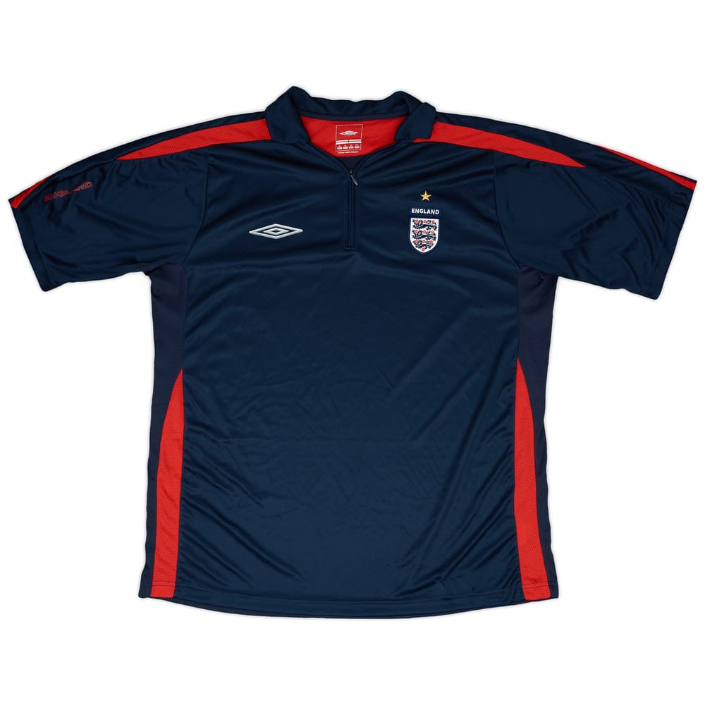 2003-05 England Umbro 1/4 Zip Polo Shirt - 8/10 - (XL)