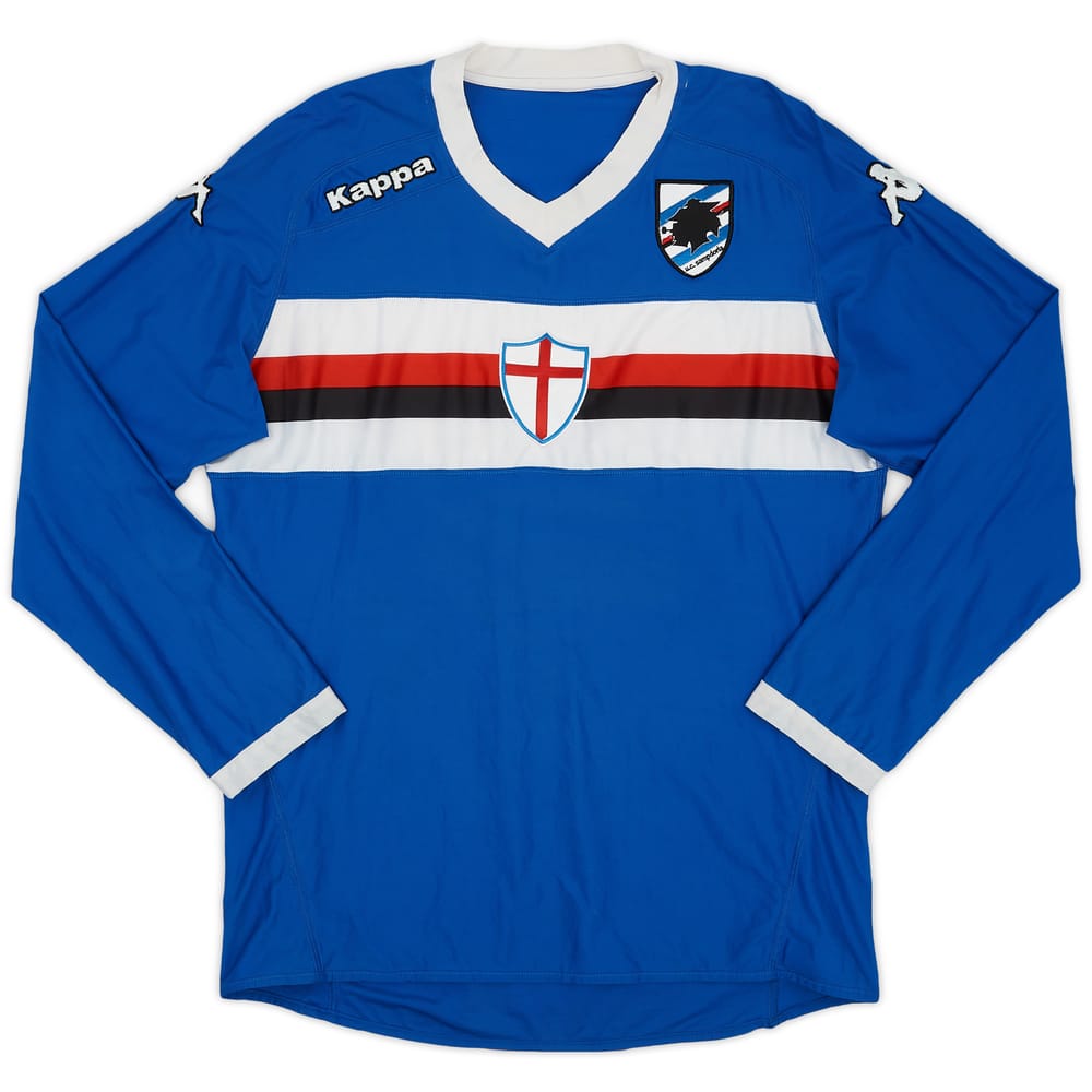 2010-11 Sampdoria Home L/S Shirt - 7/10 - (XL)